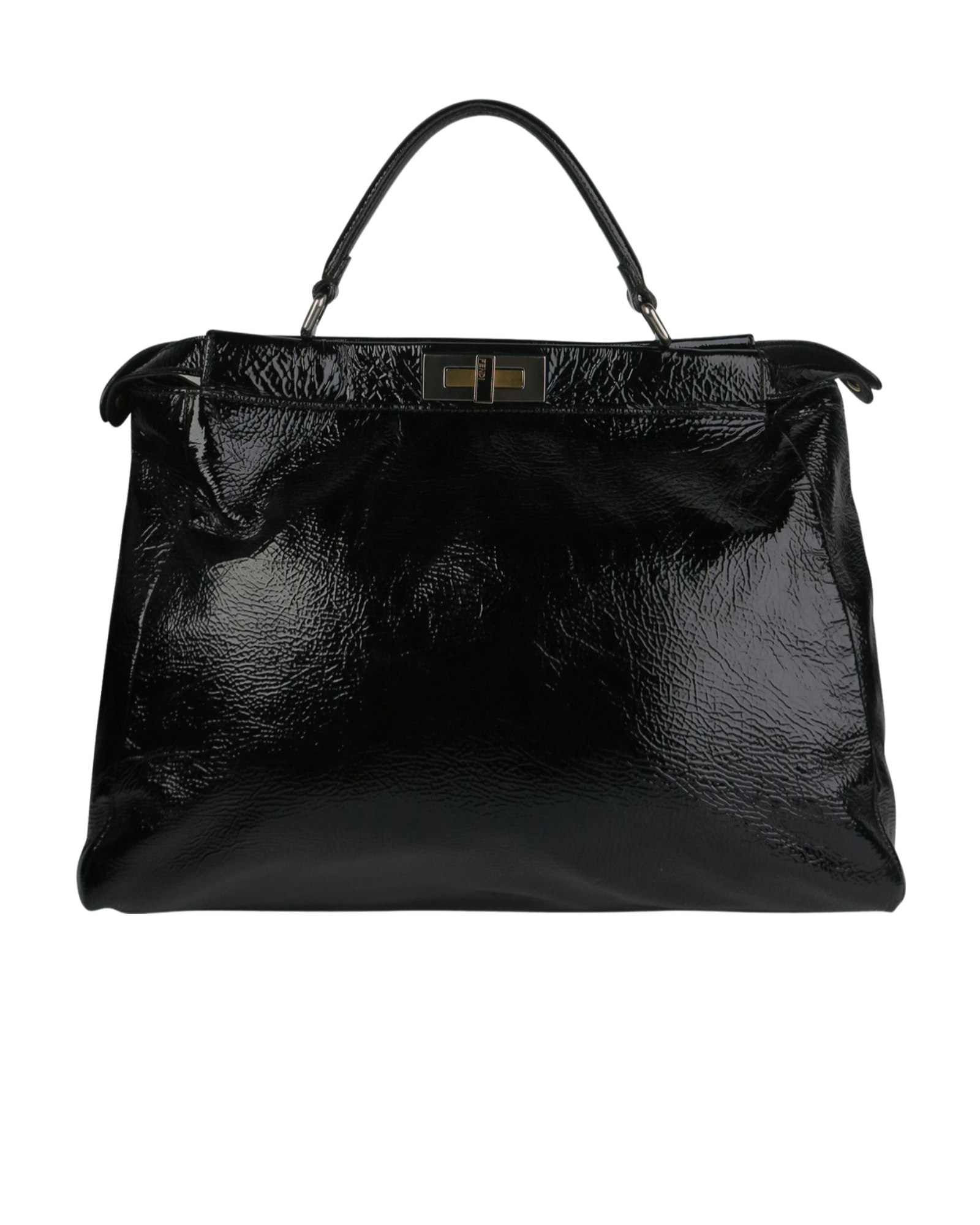 Large Peekaboo, &pound;550, Handbags, Black, Patent Leather, Back view
